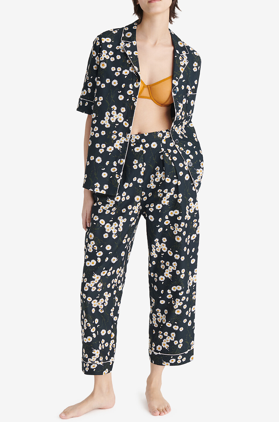 ERES Kurzarm-Pyjamahemd mit Gürtel Je T'aime Damen BUNT1 4