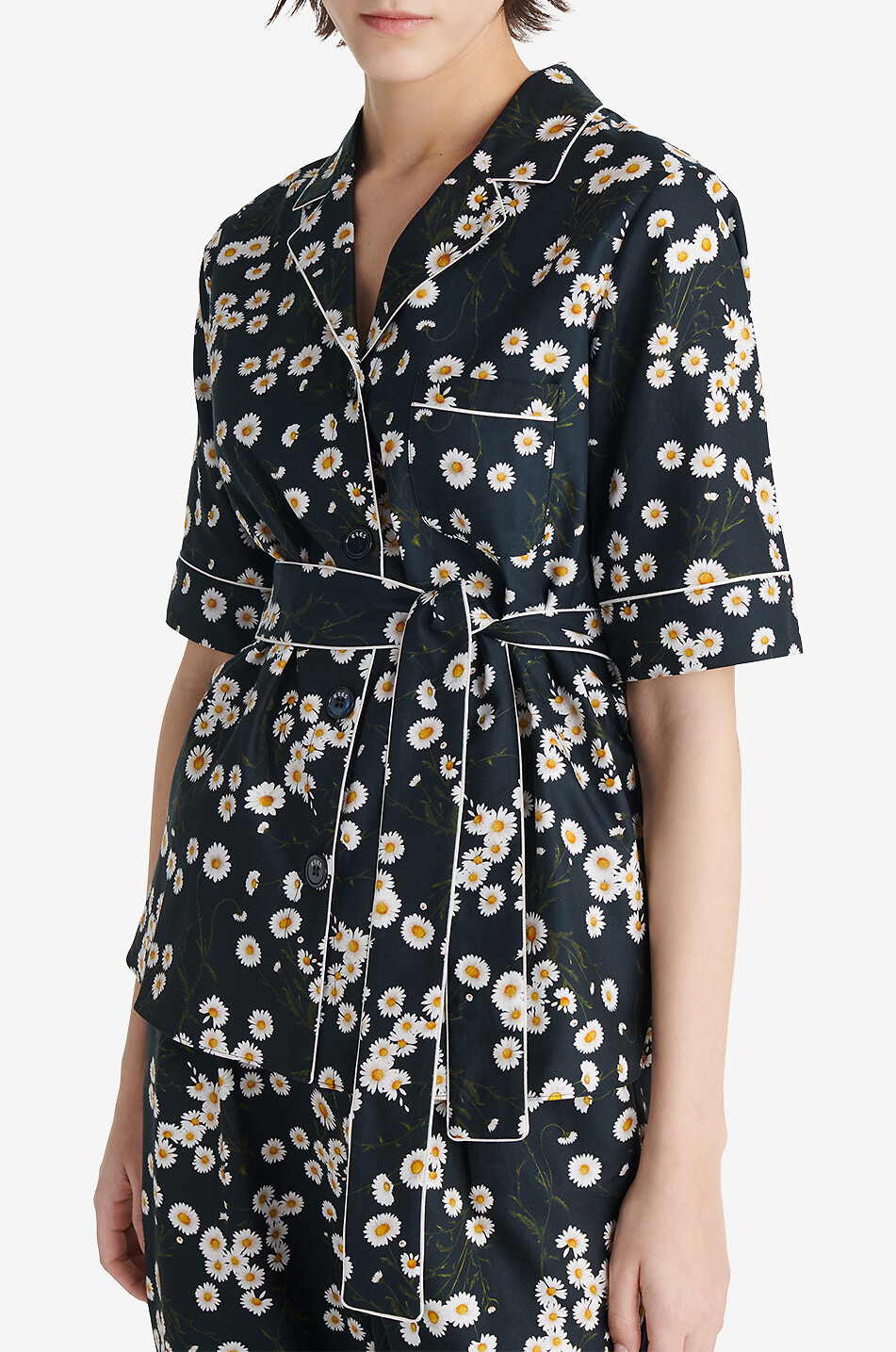 ERES Kurzarm-Pyjamahemd mit Gürtel Je T'aime Damen BUNT1 5