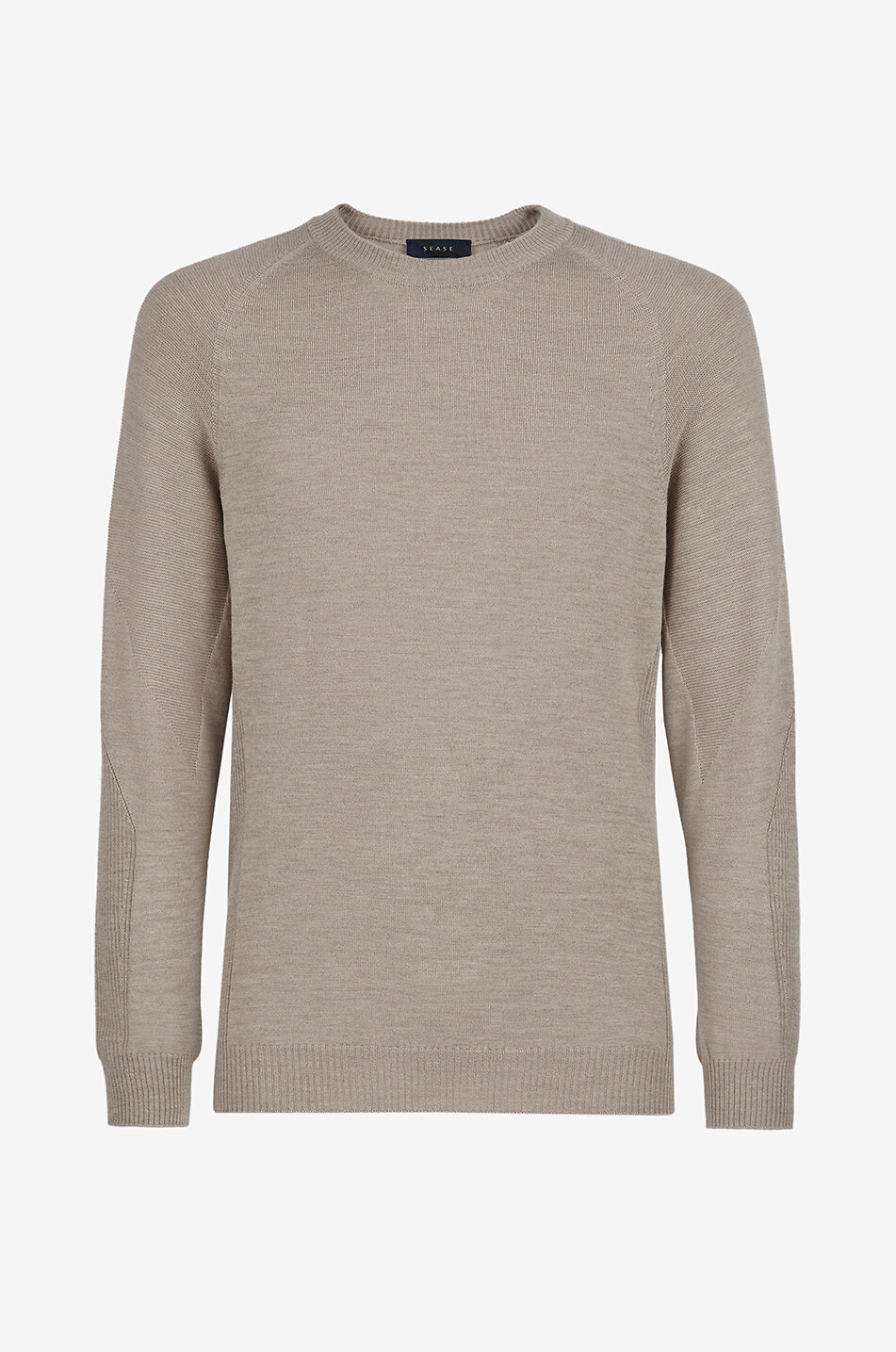 SEASE Pullover mit Rundhalsausschnitt und Raglanärmeln aus Wolle Herren BEIGE 1