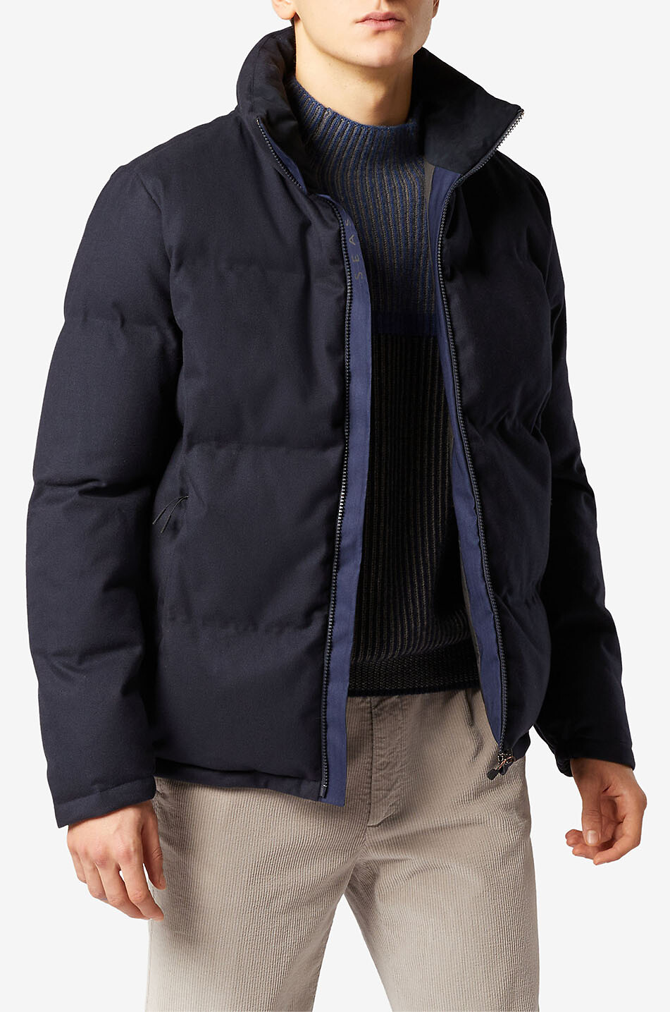 Tribeca high neck down jacket - SEASE - DARK BLUE - Bongénie