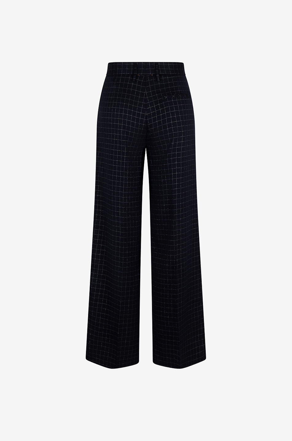 Sartorial wide-leg trousers in batavia with silvery checks