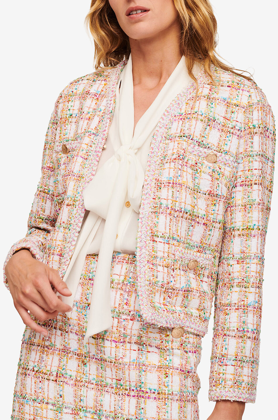 WEILL Veste en tweed à carreaux Taly Pastel Femme MULTICOLORE 5