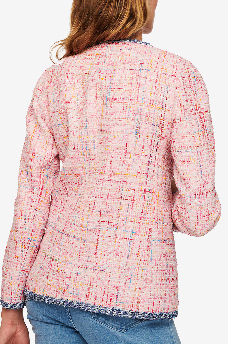 WEILL Veste en tweed à galon effet jean Cindya Femme ROSE CLAIR 4