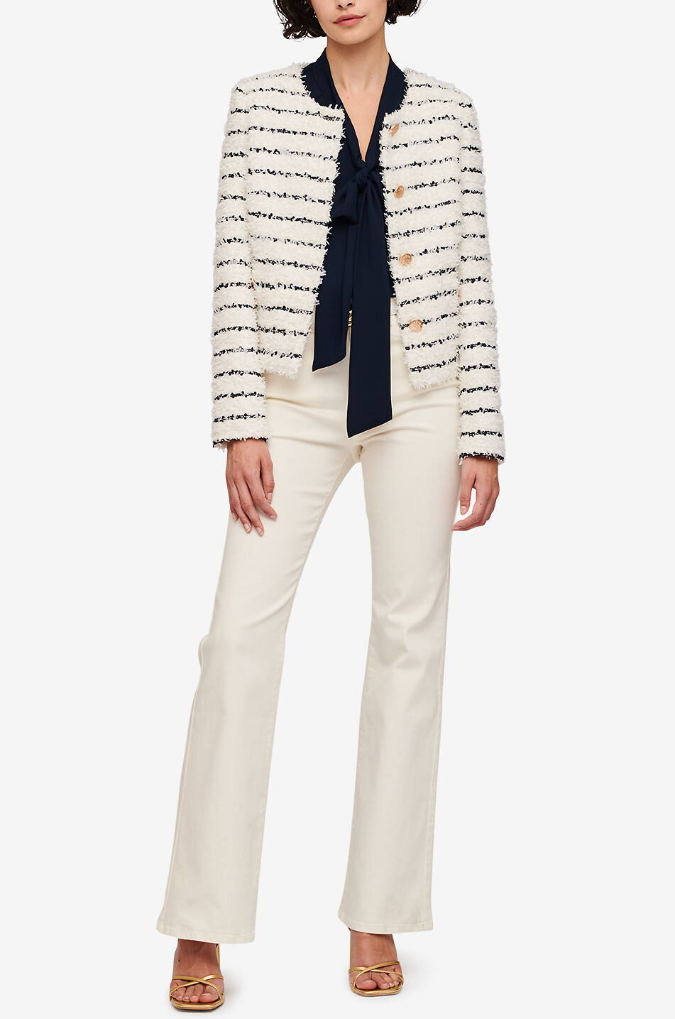 WEILL Chayne Marinière bouclé tweed jacket Women EGGSHELL 3