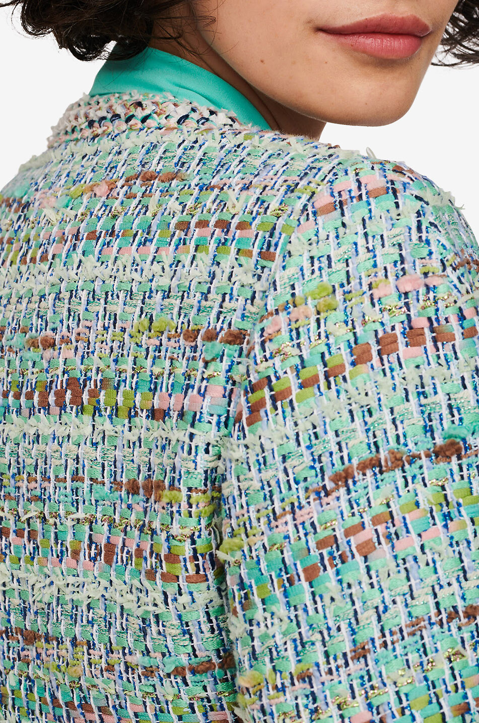 WEILL Chanis Multico Pastel tweed jacket Women LIGHT BLUE 3
