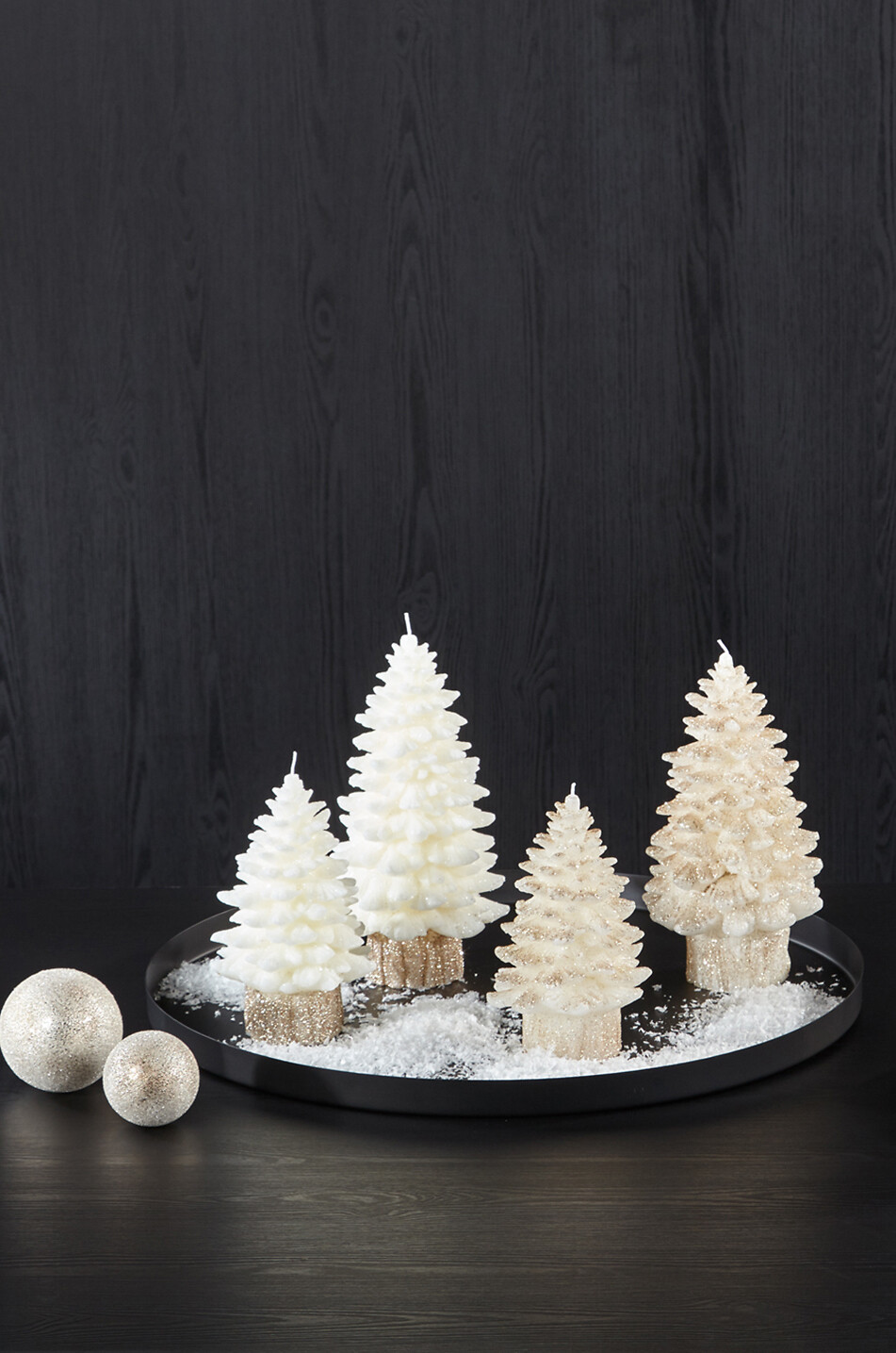 KAHEKU SCHONES WOHNEN Macon tree-shaped candle - H24.5 Home WHITE 2