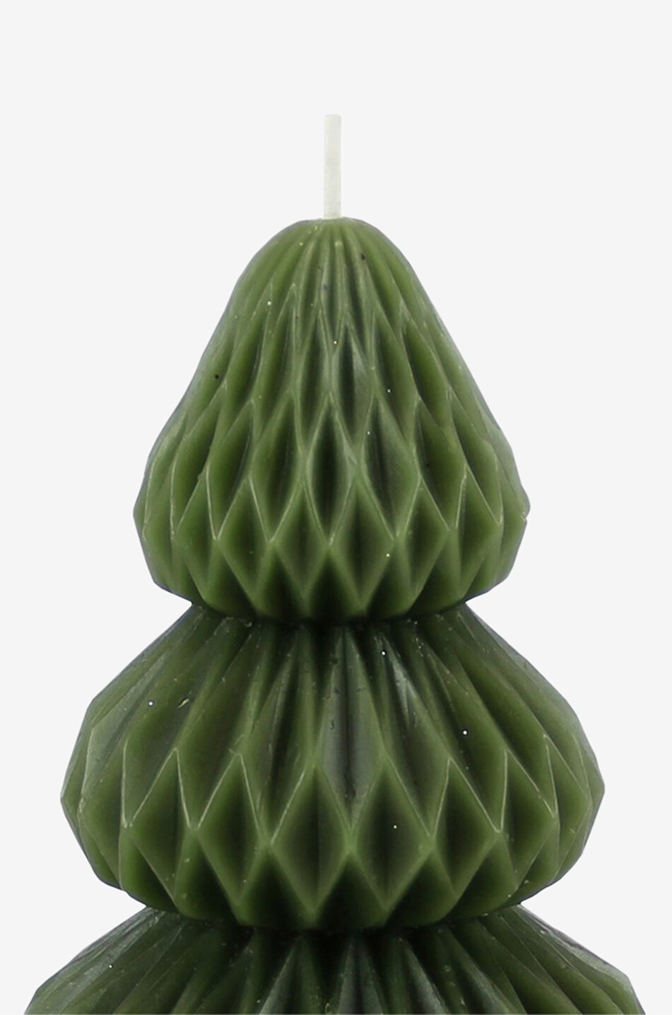 KAHEKU SCHONES WOHNEN Bougie pailletée en forme de sapin Jutis - H17 Maison VERT 2
