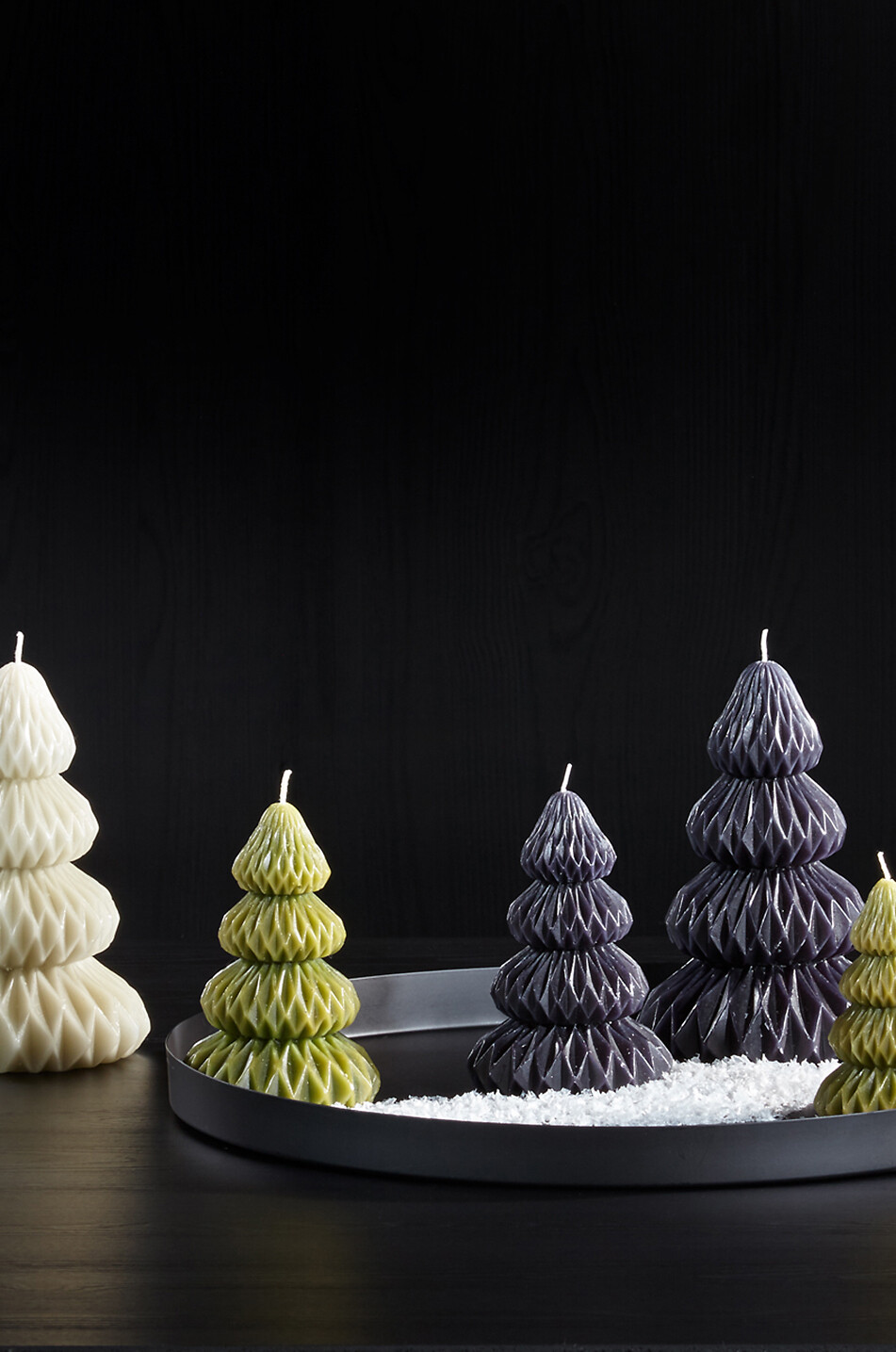 Bougie pailletée en forme de sapin Jutis - H17