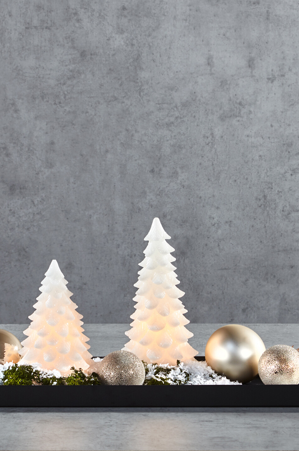 KAHEKU SCHONES WOHNE Elektrische Weihnachtskerze Tannenbaum - L Haus WEISS 3