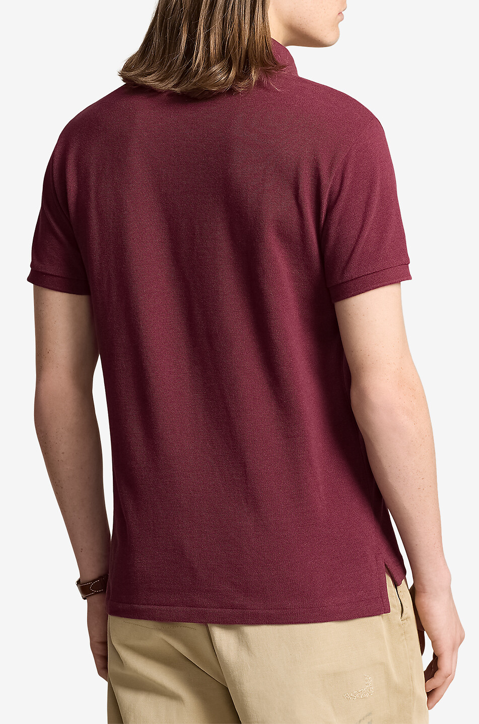 POLO RALPH LAUREN Polo en coton piqué brodé Pony Custom Slim Fit Homme ROUGE FONCÉ 3