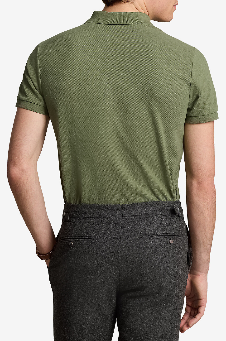 POLO RALPH LAUREN Custom Slim Fit Pony embroidered piqué cotton polo shirt Men Green 3