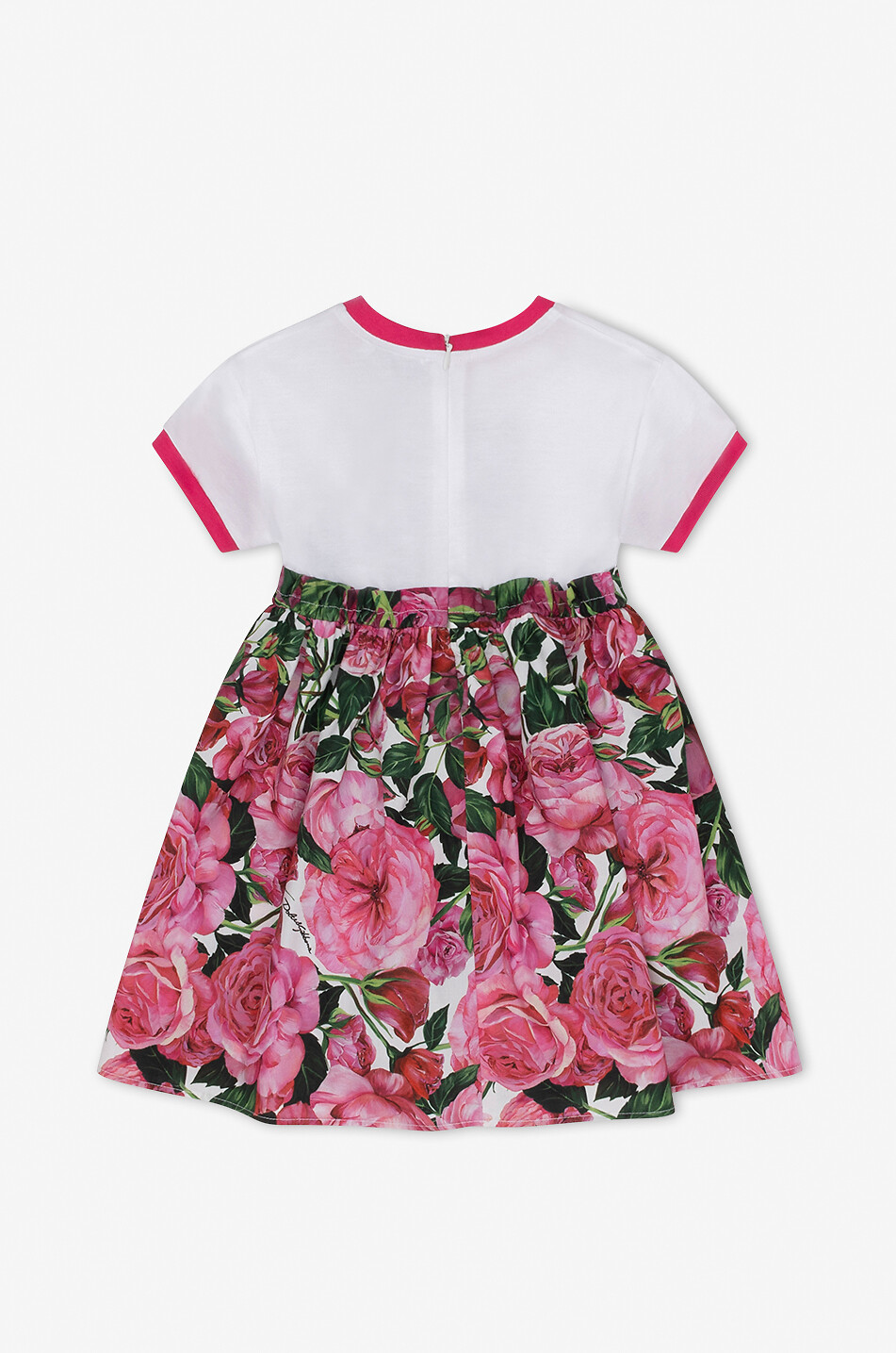 DOLCE & GABBANA DG Princess baby bi-material dress Baby MULTI COLOURED 2