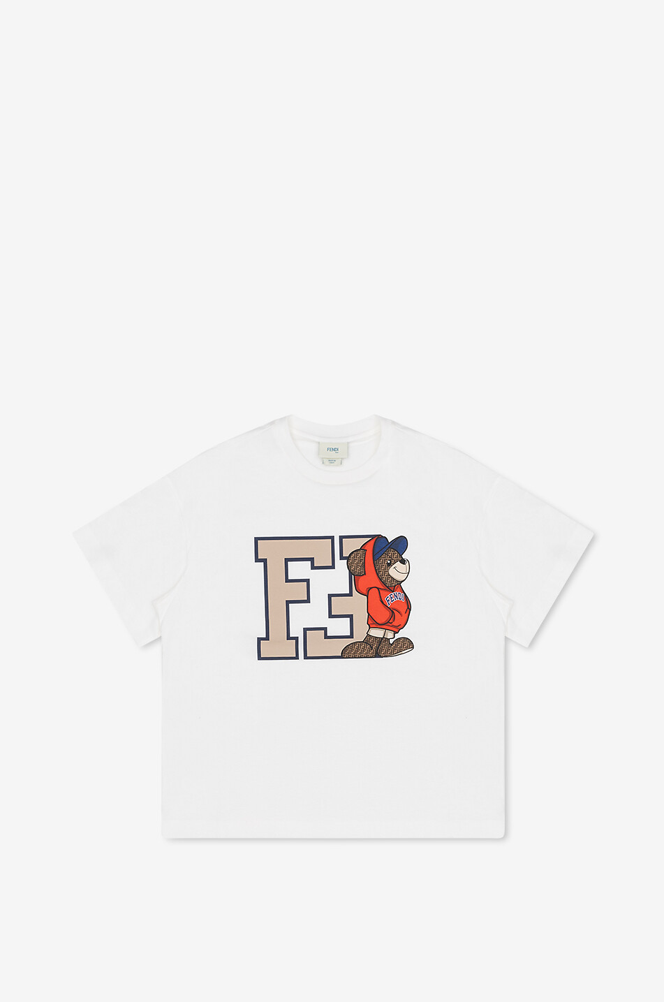 Varsity FF Bear boys oversize short sleeved T shirt FENDI Bongenie