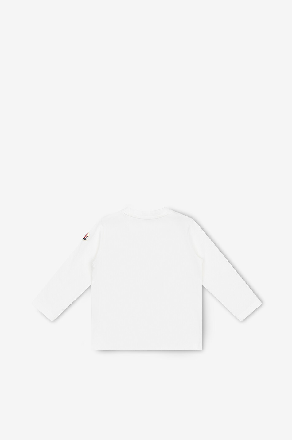 MONCLER Square logo printed long-sleeved baby T-shirt Baby WHITE 2