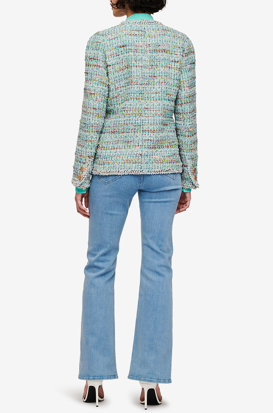 WEILL Chanis Multico Pastel tweed jacket Women LIGHT BLUE 6