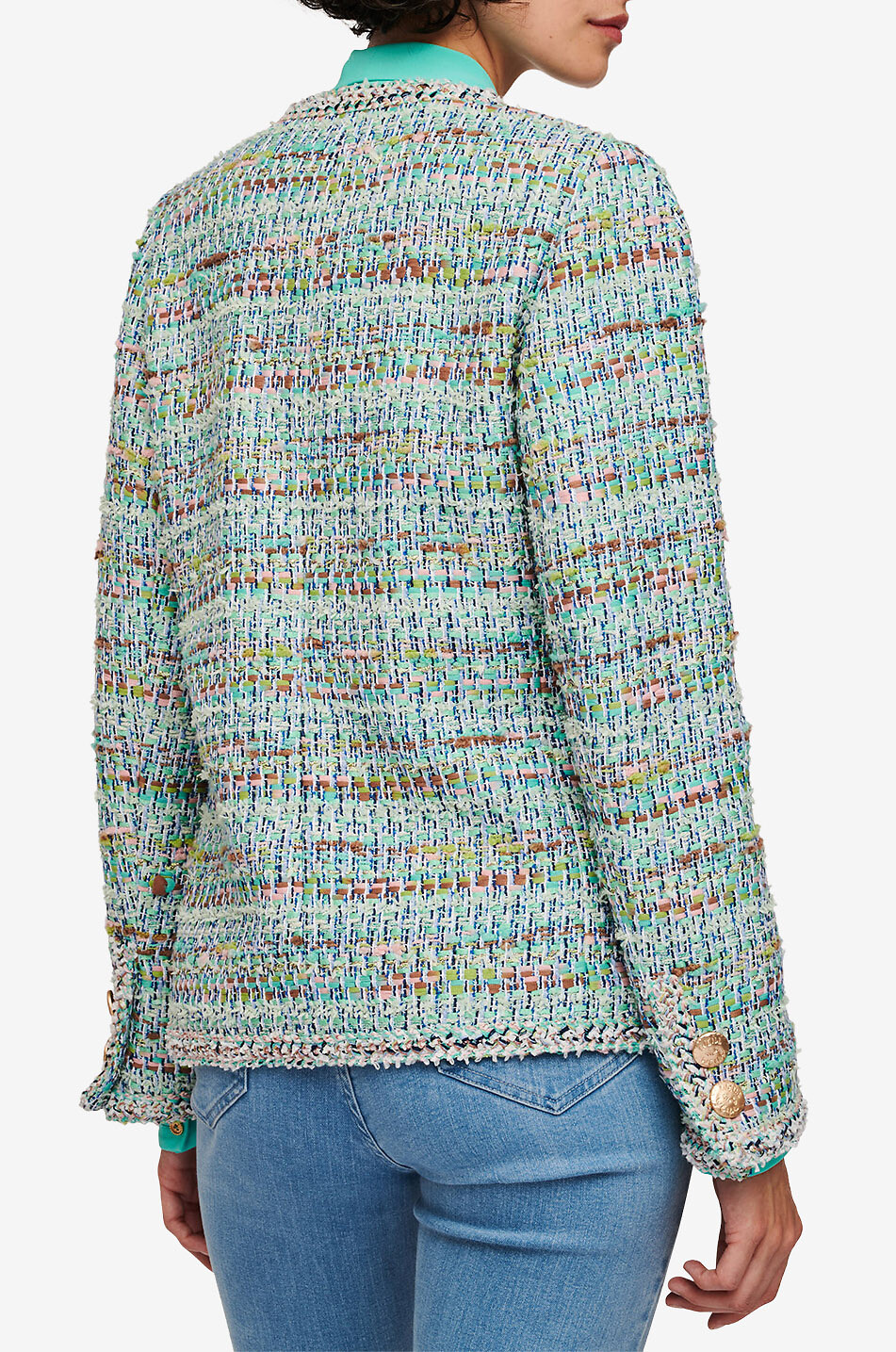 WEILL Chanis Multico Pastel tweed jacket Women LIGHT BLUE 7
