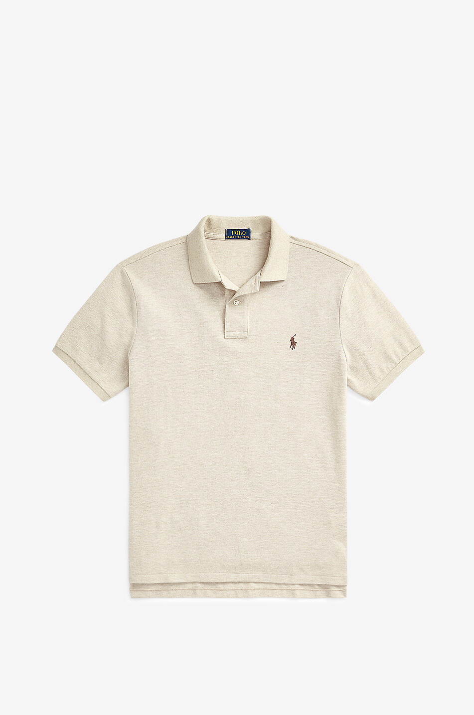 Polohemd aus Baumwollpiqué mit Pony-Stickerei Custom Slim Fit