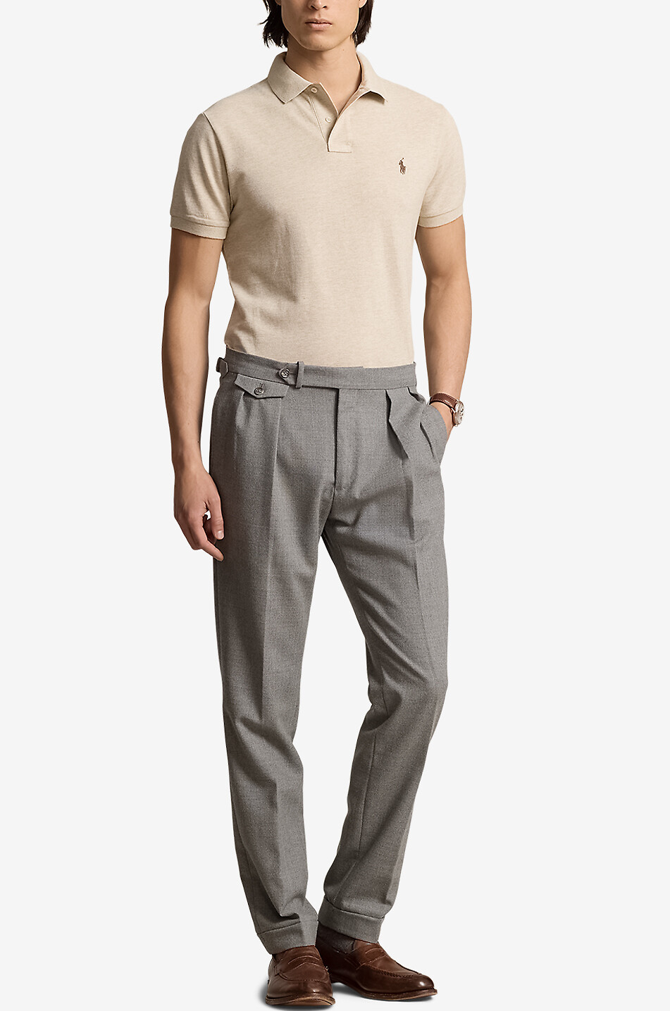 POLO RALPH LAUREN Polohemd aus Baumwollpiqué mit Pony-Stickerei Custom Slim Fit Herren WEISS 4