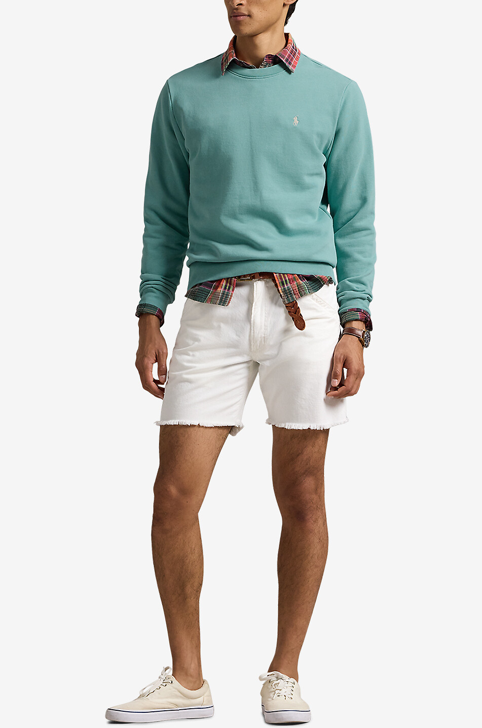 POLO RALPH LAUREN Pony lightweight crewneck sweatshirt Men GREEN 4