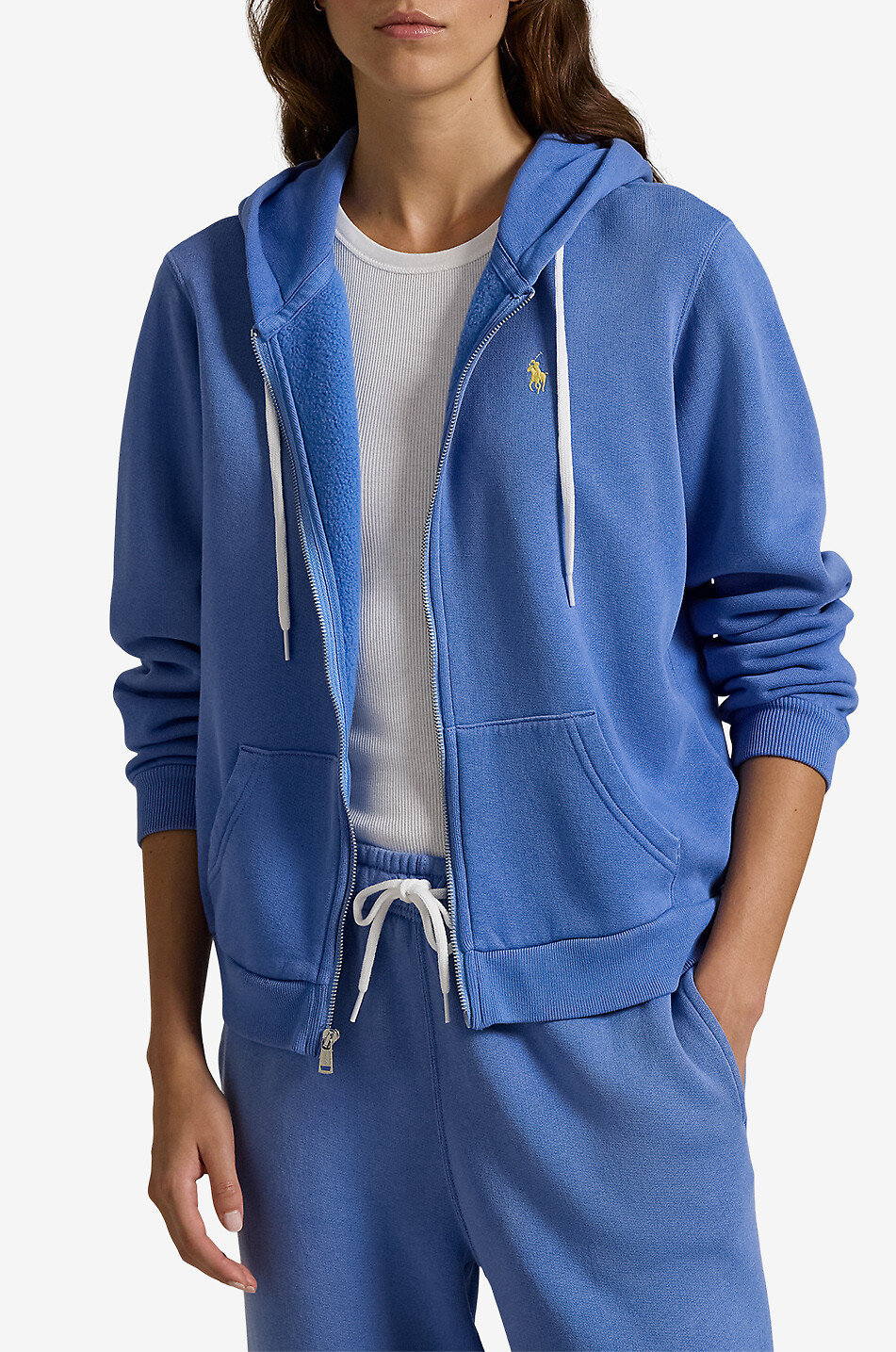 POLO RALPH LAUREN Sweat-shirt zippé à capuche Pony Femme BLEU 2