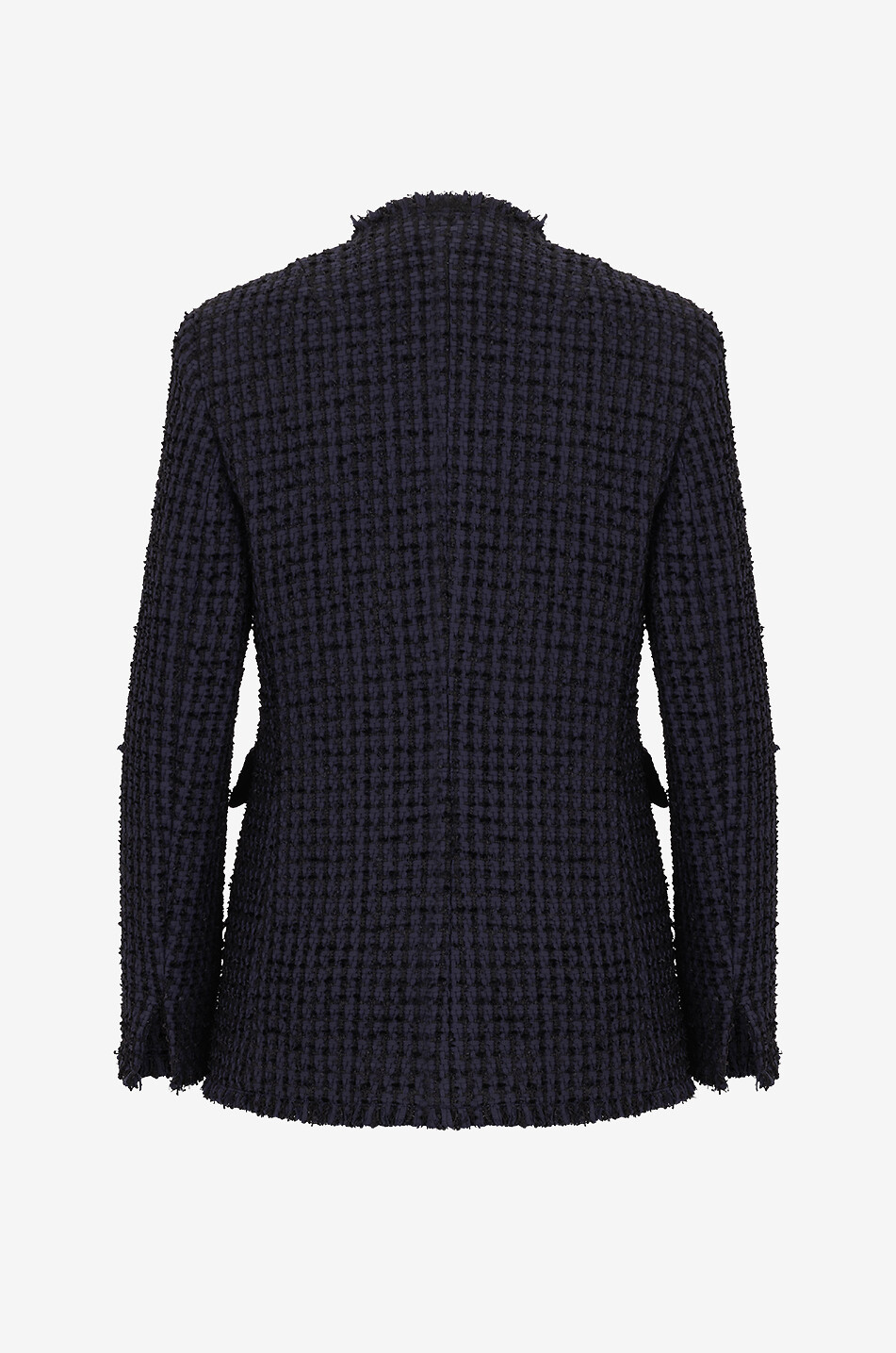 Blazer cintré en tweed effet boutonnage double