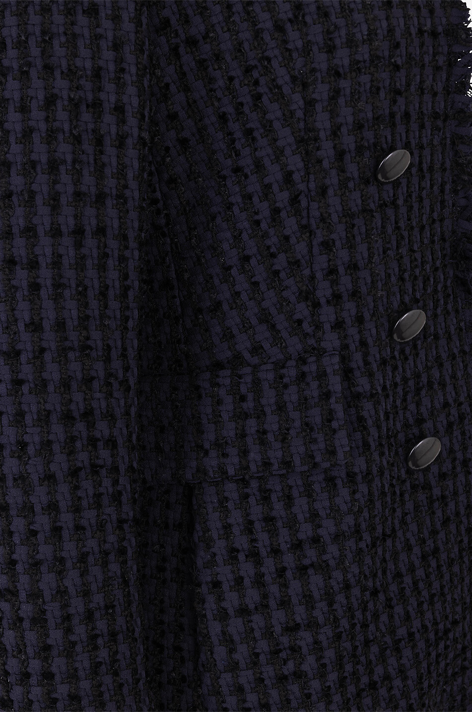 Blazer cintré en tweed effet boutonnage double