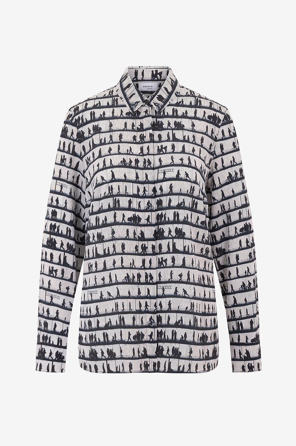Urban Scenes  silk crepe shirt