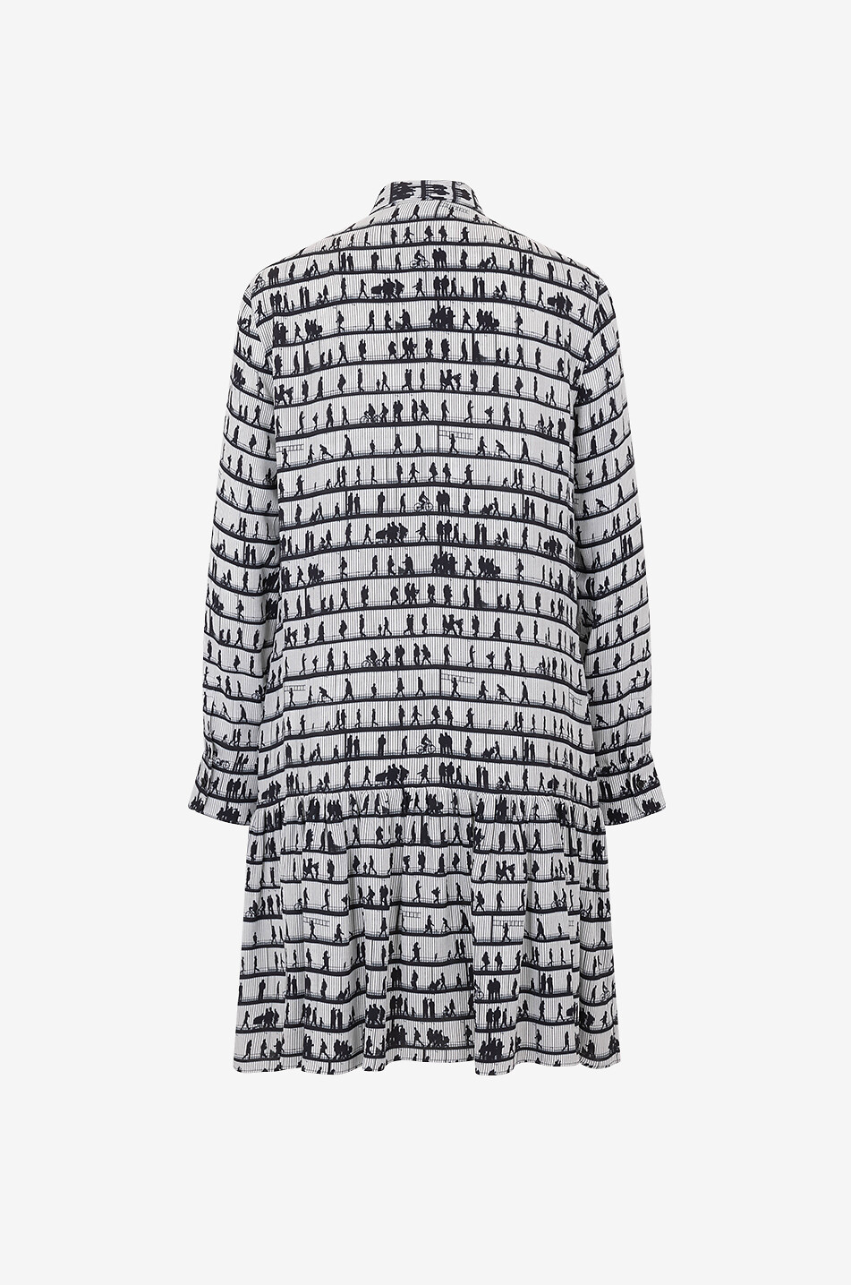 Kurzes Crêpekleid mit Schoss Urban Scenes