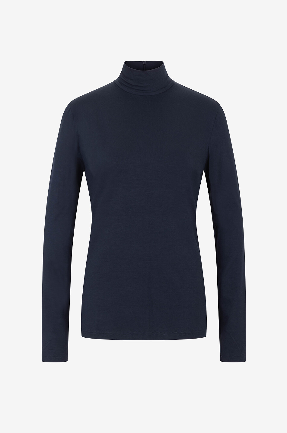 AKRIS PUNTO Top à manches longues et col montant en modal Femme BLEU FONCE 1