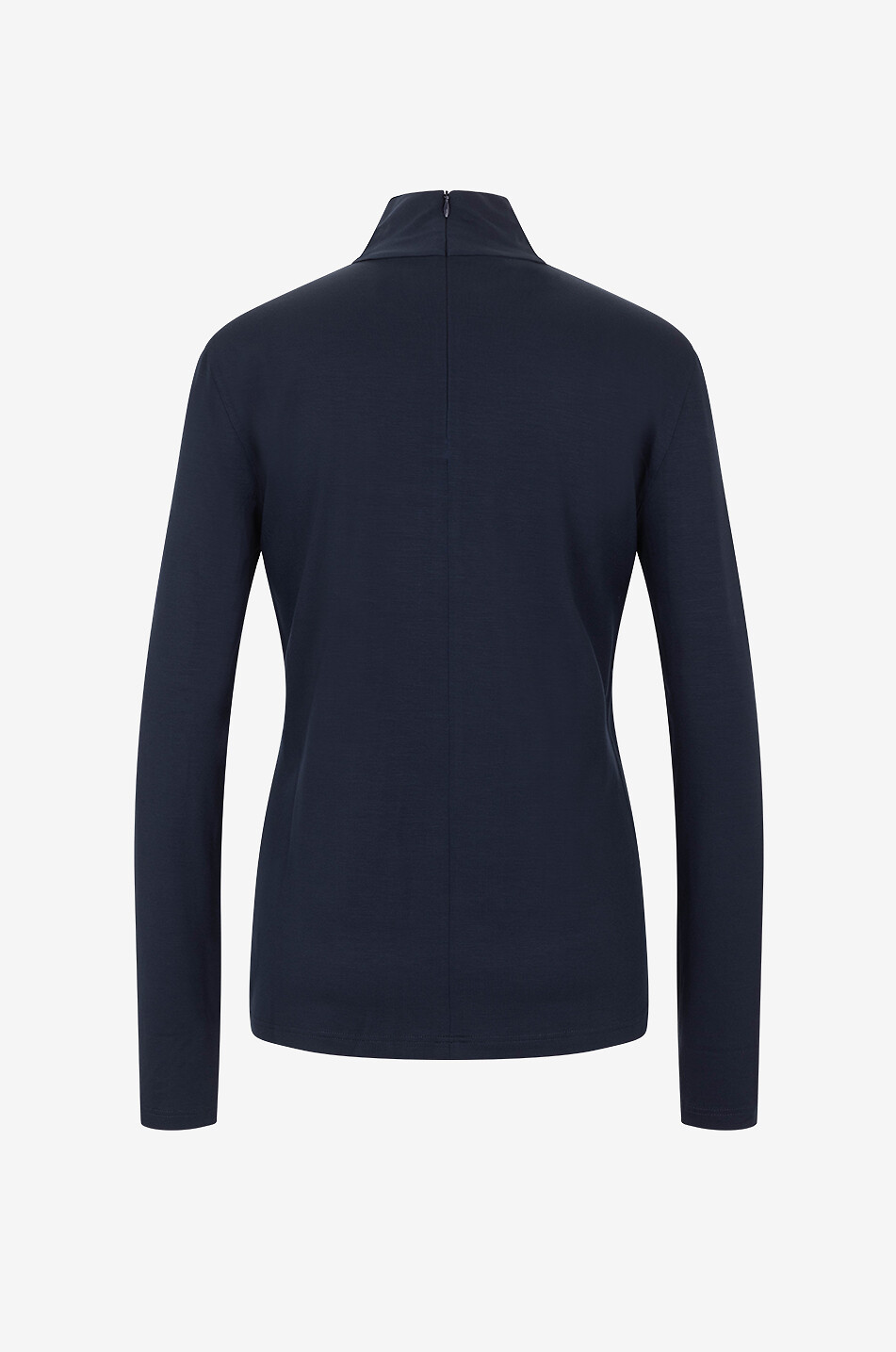 AKRIS PUNTO Top à manches longues et col montant en modal Femme BLEU FONCE 2