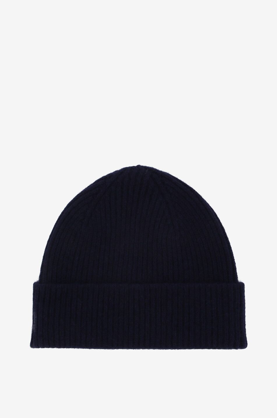 BONGÉNIE Bonnet côtelé en laine et angora Barba Homme BLEU FONCE 2