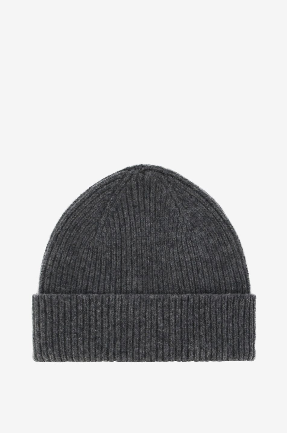 Barba rib knit wool and angora beanie