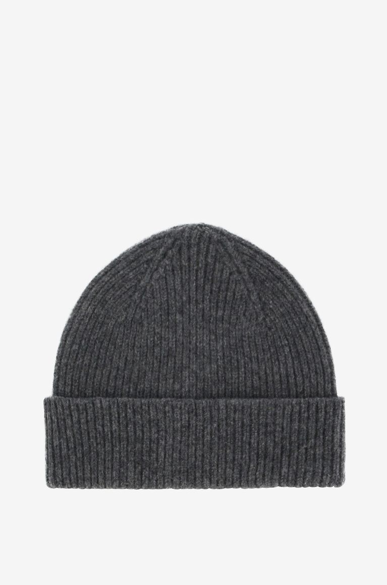 BONGÉNIE Bonnet côtelé en laine et angora Barba Homme GRIS MOYEN 2