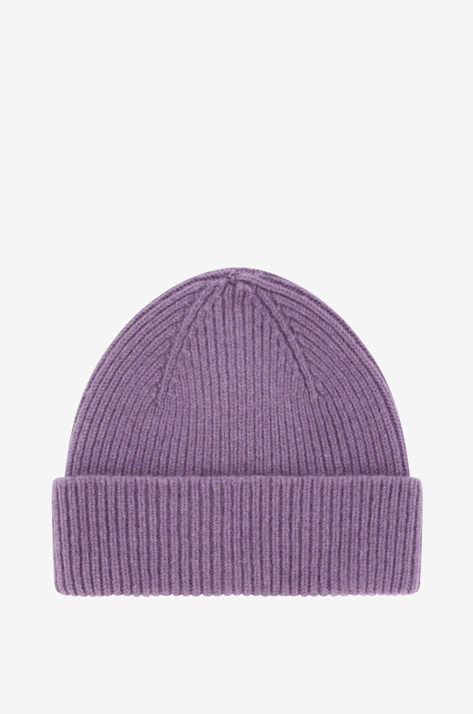 Rippstrickmütze aus Wolle und Angora Barba