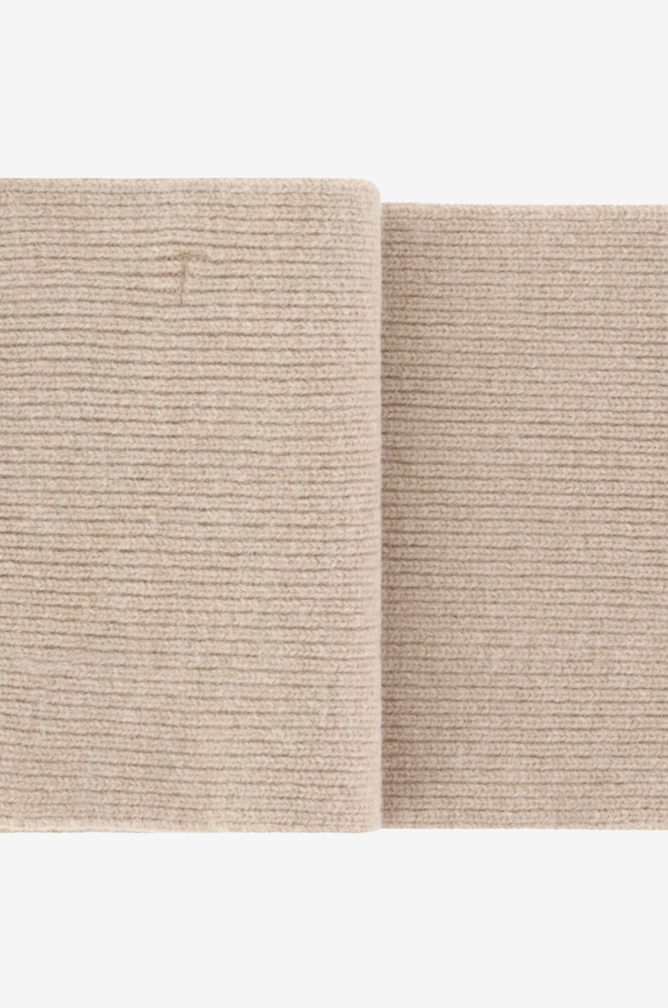 BONGÉNIE Écharpe en maille côtelée en laine et angora Barba Homme CAMEL 2