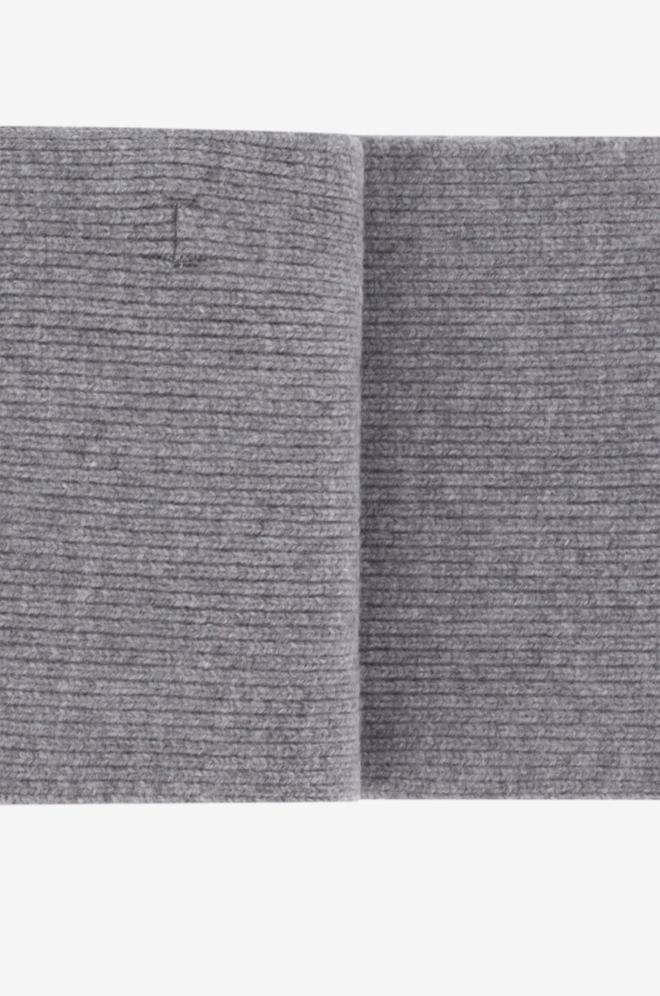 BONGÉNIE Écharpe en maille côtelée en laine et angora Barba Homme GRIS 2