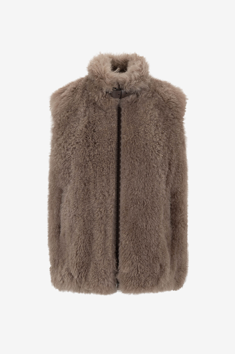 Fluffy shearling vest