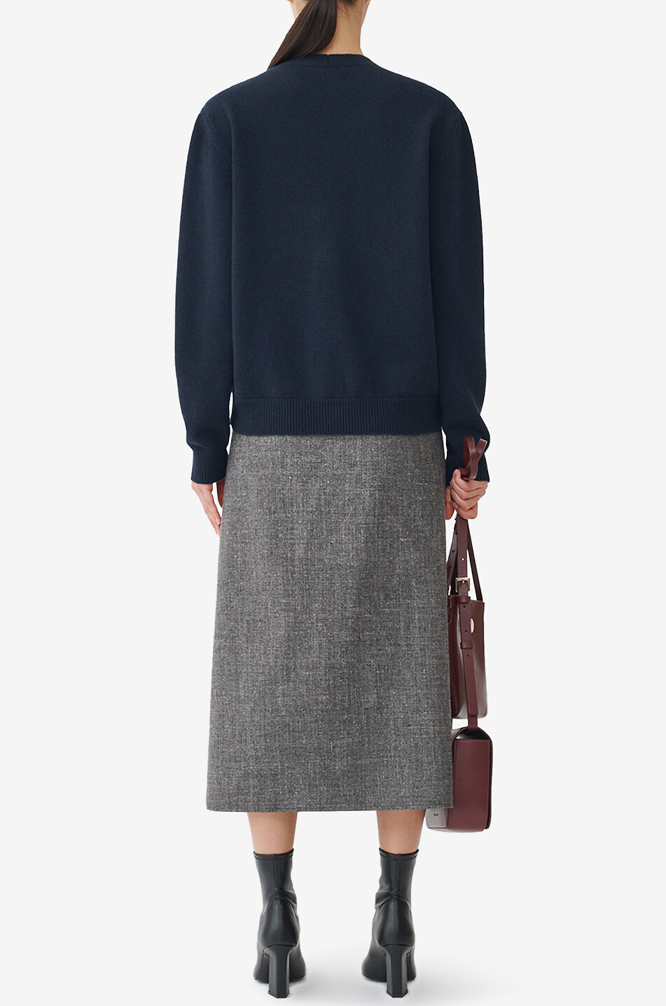 FABIANA FILIPPI Cardigan à col V en cachemire à boutons Fabula Femme BLEU FONCE 3