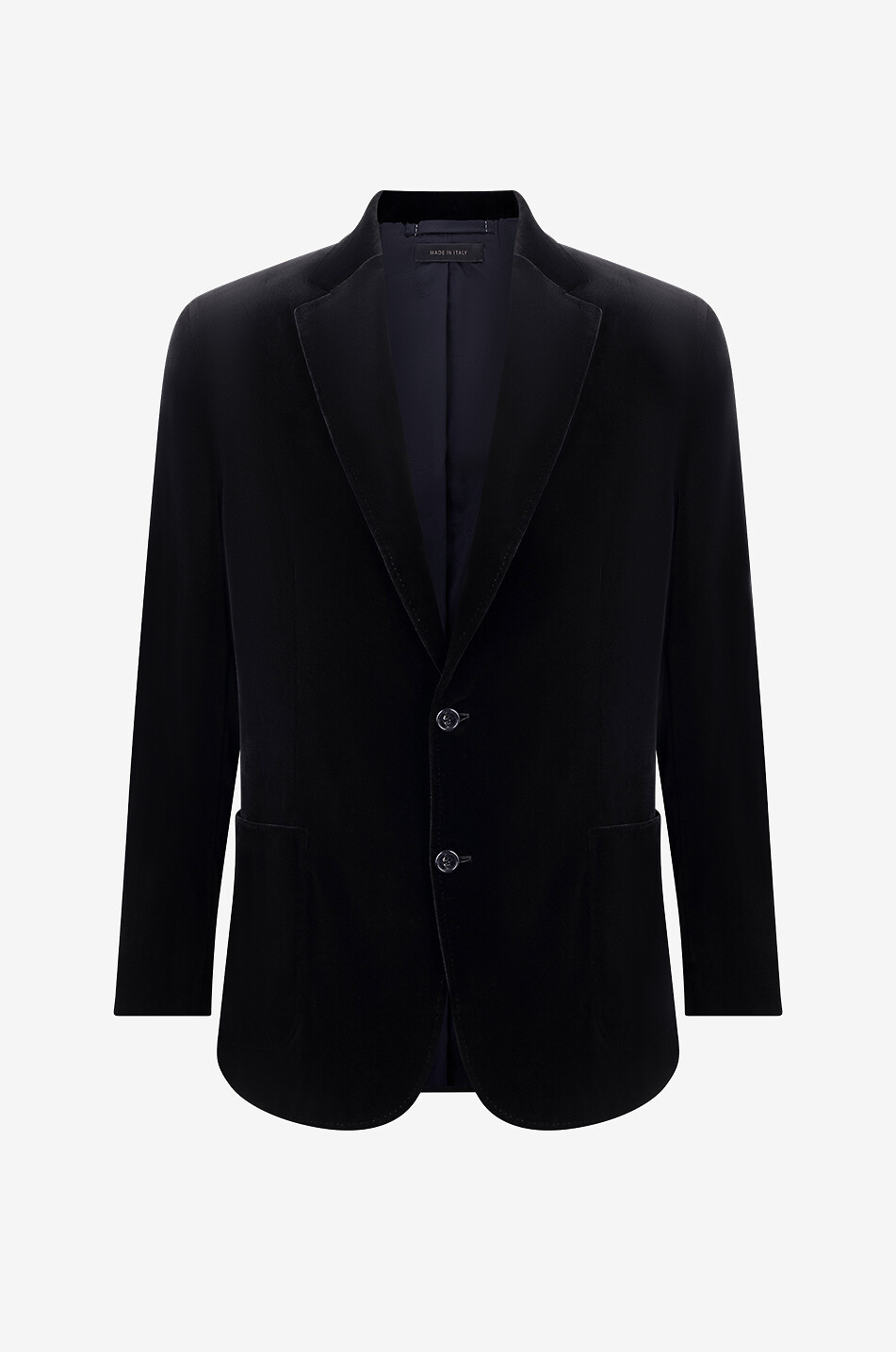 Single-breasted velvet blazer