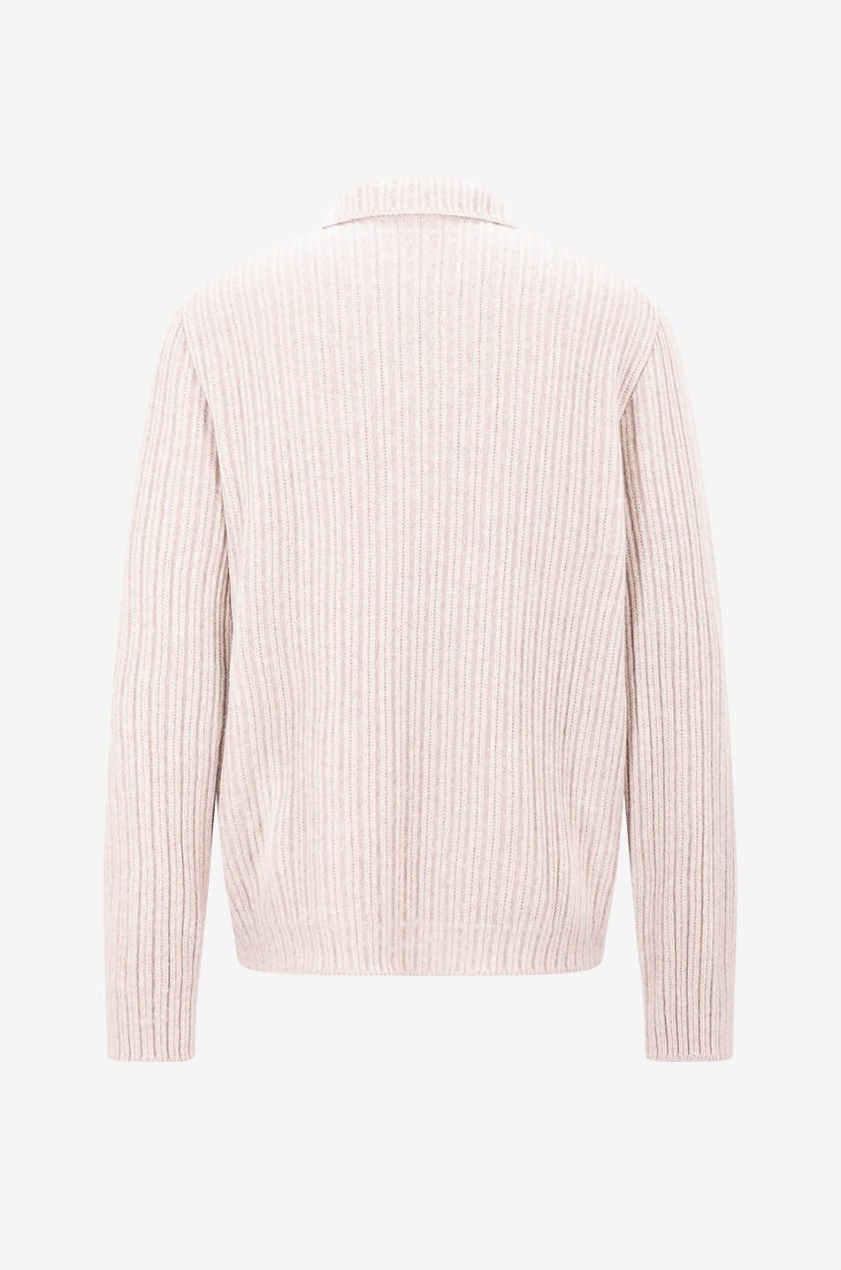 Rippstrick-Kaschmir-Hemdjacke