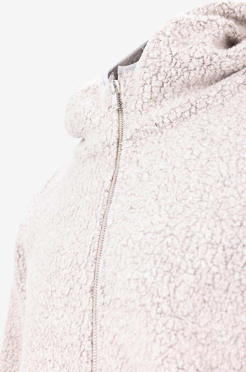 MARCO PESCAROLO Kapuzensweatjacke in Shearlingoptik Jay Herren HELLGRAU 3