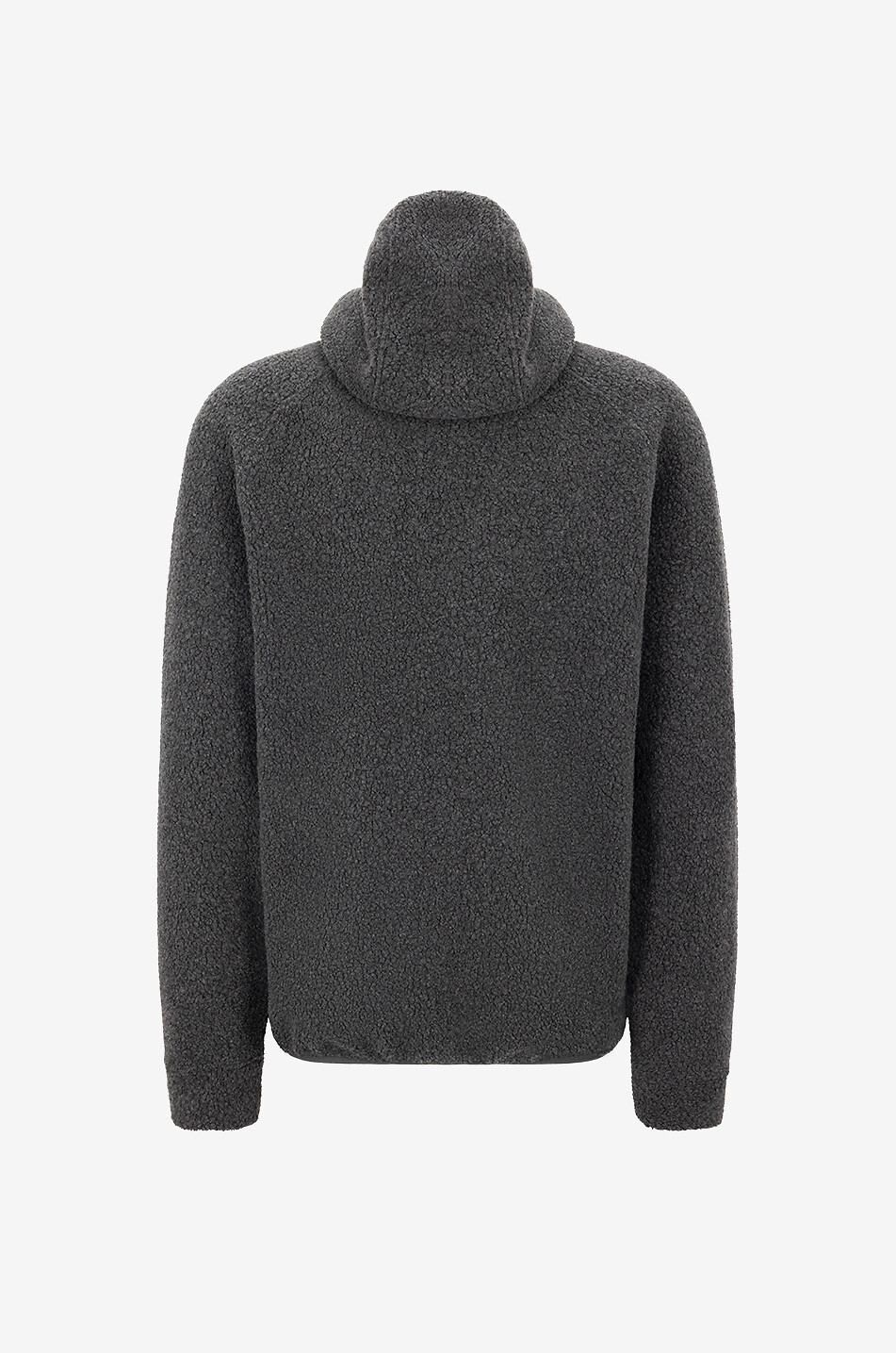 Jay shearling-effect full-zip hoodie