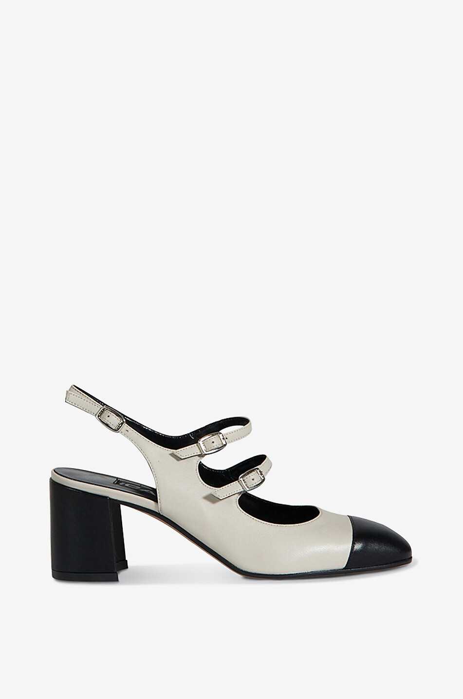 CAREL Zweifarbige Slingback-Riemchenpumps Papaya 60 Damen BEIGE 1