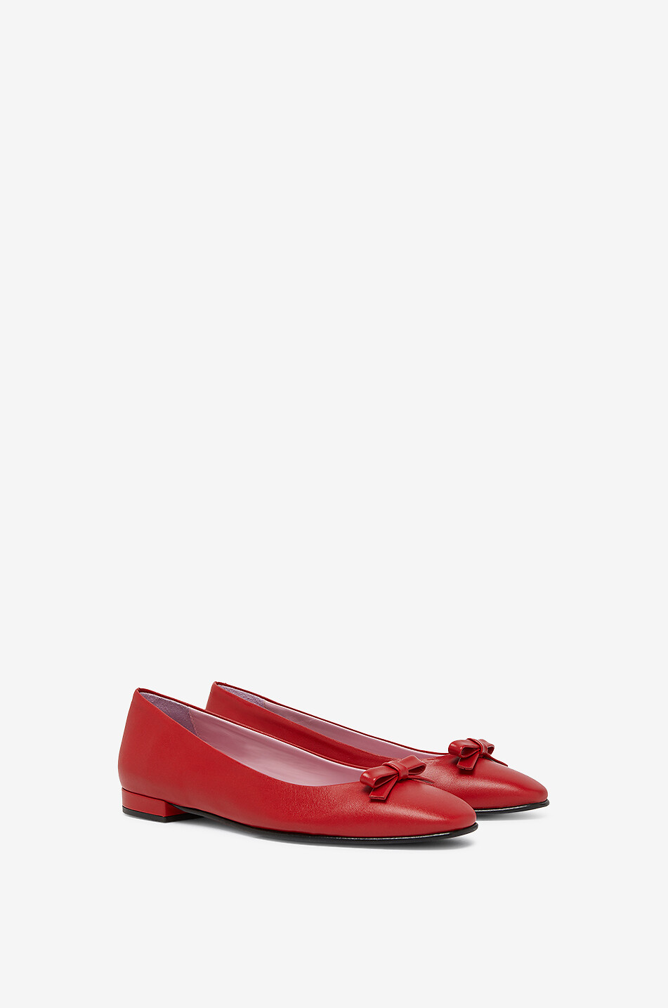 CAREL Ballerines à bout carré en cuir nappa Bella 15 Femme ROUGE 2