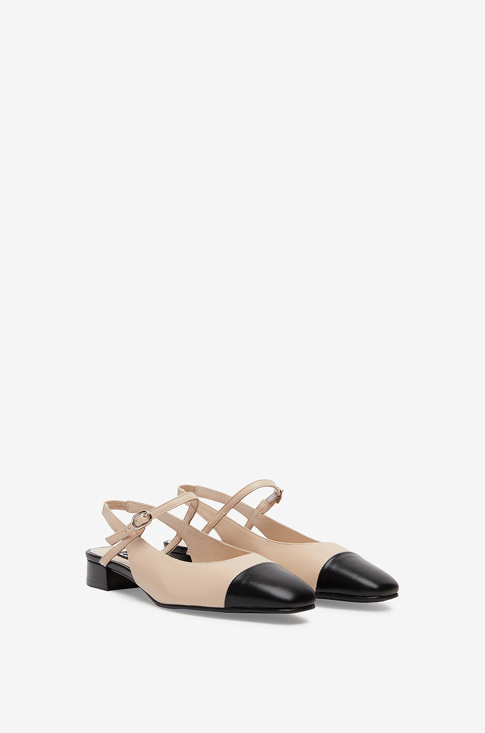 Zweifarbige Slingback-Ballerinas Oceano 20