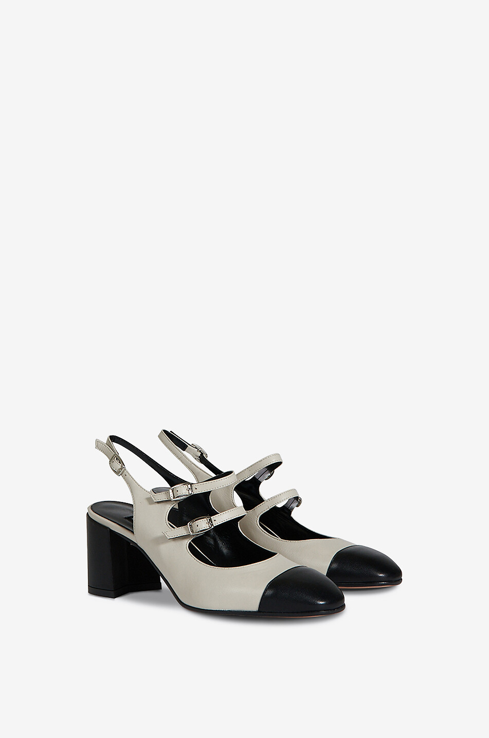 CAREL Zweifarbige Slingback-Riemchenpumps Papaya 60 Damen BEIGE 2