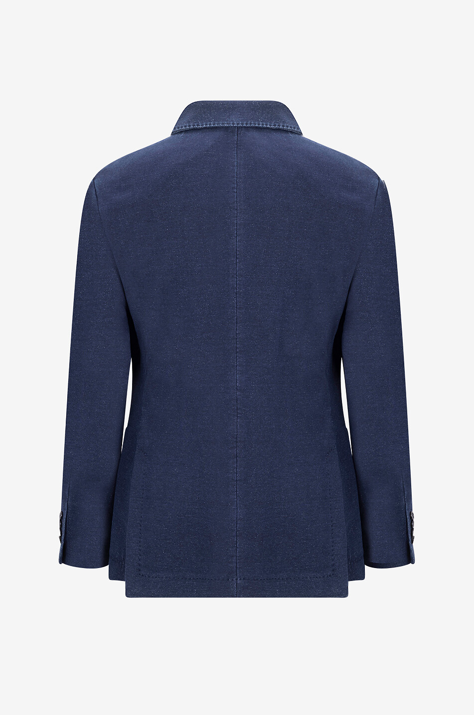 Blazer en denim délavé à boutonnage simple