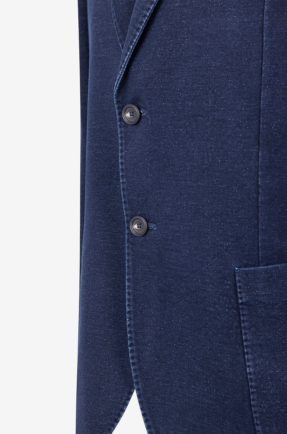 Blazer en denim délavé à boutonnage simple