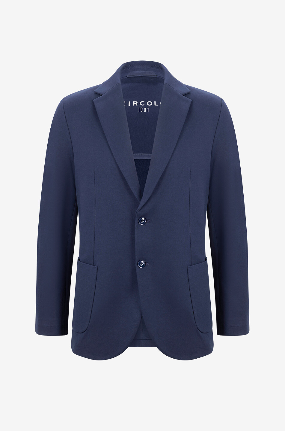 Einreihiger Blazer aus Baumwolljersey