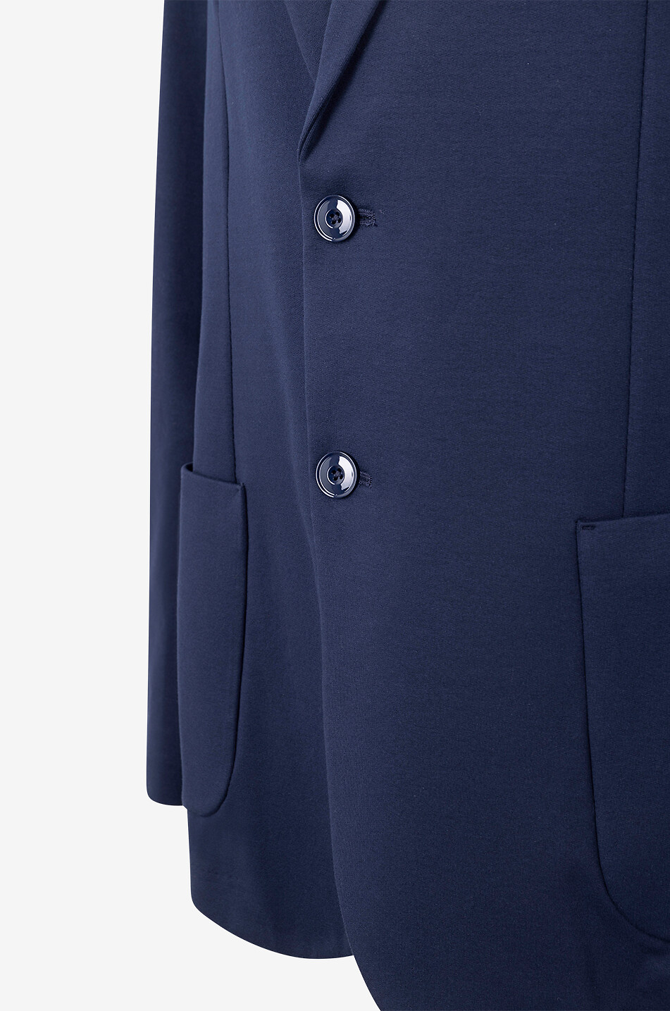 Einreihiger Blazer aus Baumwolljersey